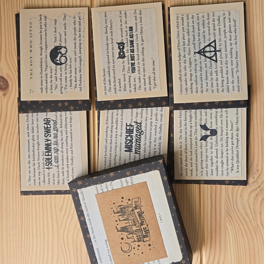Handmade Mini Harry Potter Inspired Boxed Cards Set
